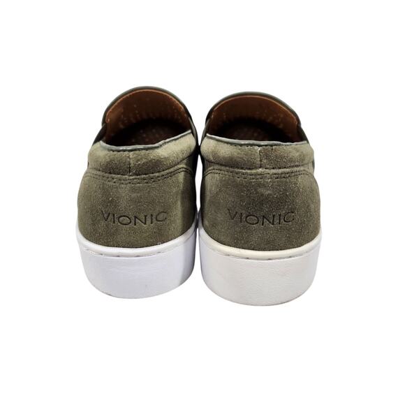 VIONIC WOMEN SLIP ON SNEAKER SHOE SAGE GREEN COMFORT CASUAL LOAFER WALKING SZ 6 - Picture 4 of 7